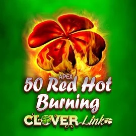 50 Red Hot Burning Clover Links slot logo by Novomatic at Fambet Casino