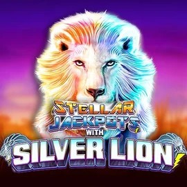 Official Jackpots logo: Stellar Jackpots with Silver Lion by Lightning Box Game at Fambet Casino